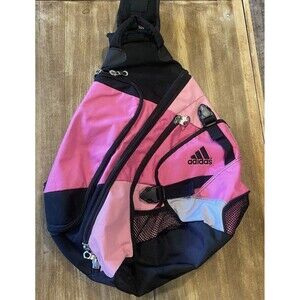 *Adidas Backpack Sling, Shoulder, Cross Body - Load Spring - Black/Pink VGC